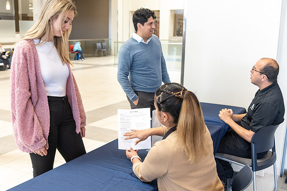 Students at the Career Center.