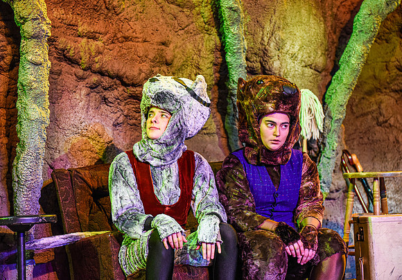 The theatre department's dress rehearsal of the Wind in the Willows in the Snow Drama Theatre.