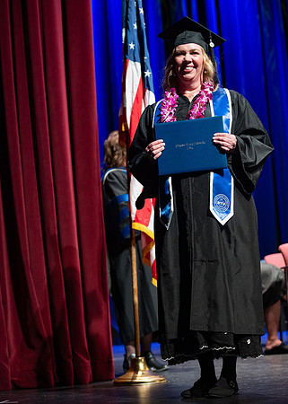 Graduates during convocation for the College of Academic Success & Interdisciplinary Studies. Speakers: Kevin Brower, Jenna Kate Wilson, Tyler Christensen
