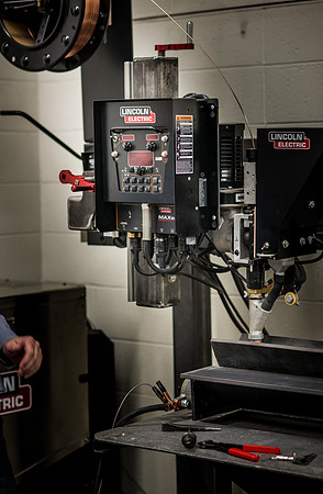 Welding Lab Lincoln Electric arc welder.