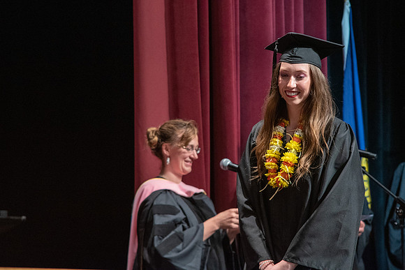 Graduates during convocation for the College of Performing and Visual Arts.