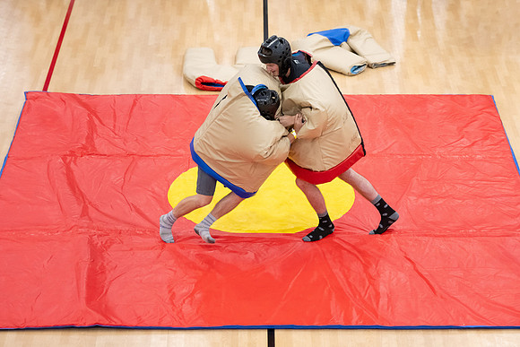 Students on campus during I-Night.
