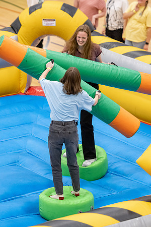 Students on campus during I-Night.