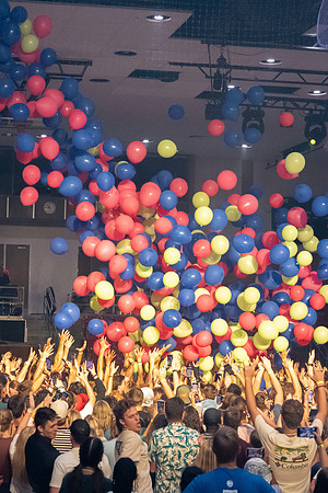 Students on campus during I-Night.
