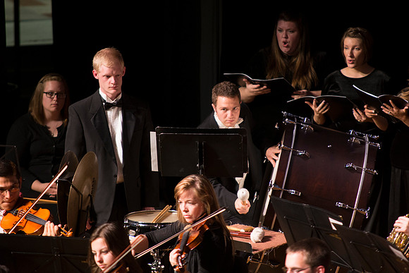 Performance of 'How Beautiful Upon the Mountains' in the College of Southern Idaho auditorium.