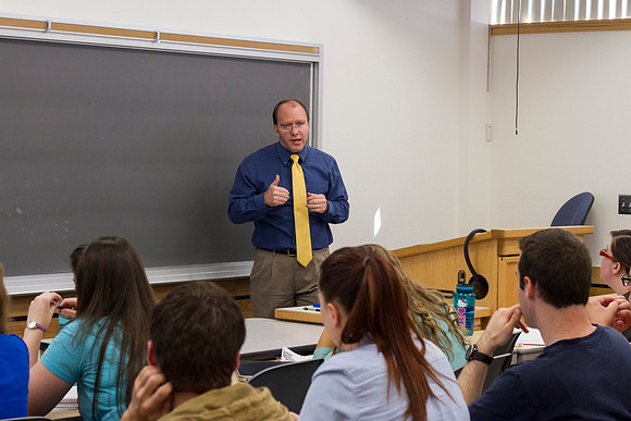 Brother Tyson Yost teaches World to Civilizations AD during the 2014 Spring Semester.