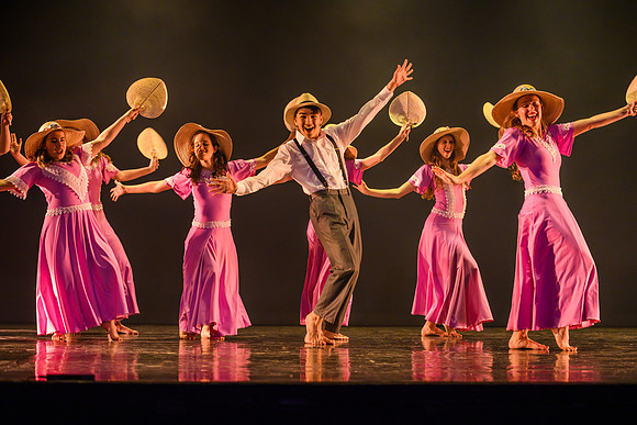 The Department of Theatre and Dance colorful Extravadance performance. Held in the Snow Drama Theatre.