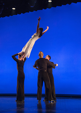 Student Dancers come together and perform Extravadance in the Kirkham Auditorium.