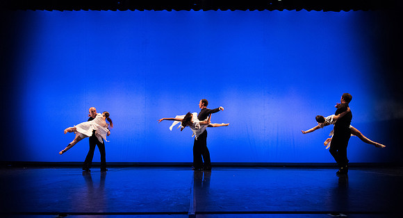 Student Dancers come together and perform Extravadance in the Kirkham Auditorium.