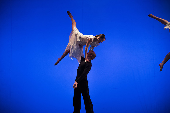 Student Dancers come together and perform Extravadance in the Kirkham Auditorium.