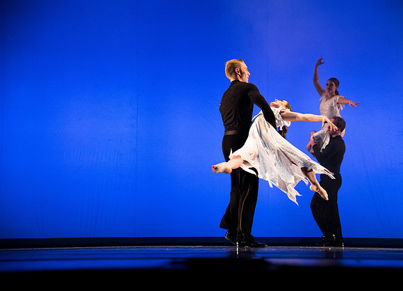 Student Dancers come together and perform Extravadance in the Kirkham Auditorium.