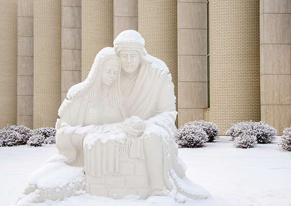 A nativity in front of the John Taylor Building celebrates the birth of Our Lord and Savior, Jesus Christ.