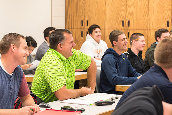 Students in a Civil Engineering class, Reinforced Concrete Design, are taught by Nathan Harris.