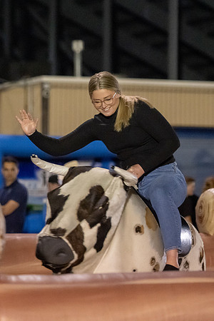 Students gather on campus to celebrate First Friday events.