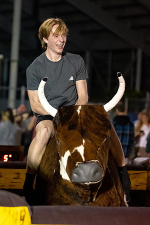 Students gather on campus to celebrate First Friday events.