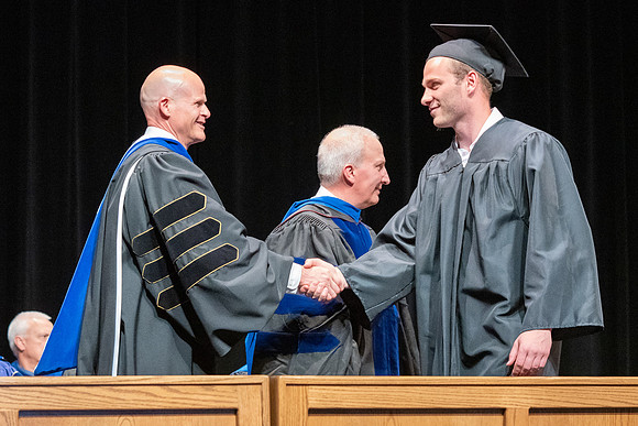Graduates during convocation of the College of Physical Sciences and Engineering.