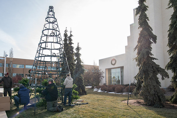 BYU-Idaho Christmas Tree on the Taylor Quad. Fall Semester