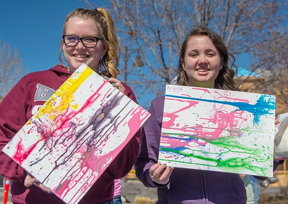 Students at Brigham Young University-Idaho participate in various activities and games dealing with color.