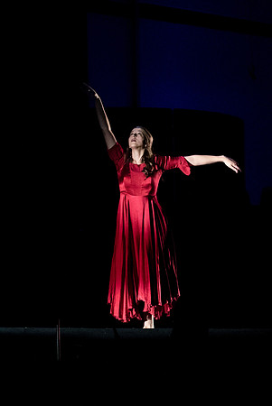 Student Dancer performs during Gary Larsen's talk at Devotional.