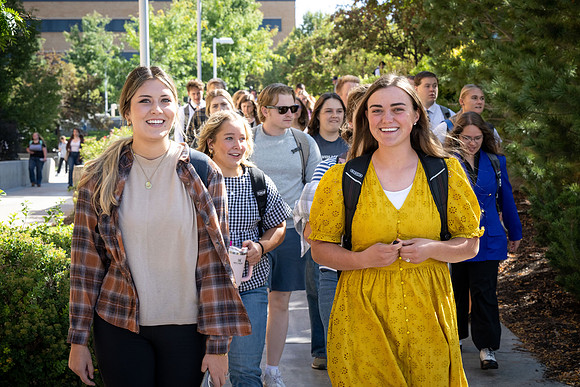 BYU-Idaho students gather for devotional.