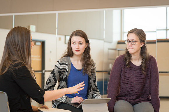 The Dance Society hold a meeting in one of the dance studios. 2017