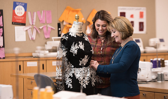 Genet Orme teaches Apparel Entrepreneurship to students on campus.