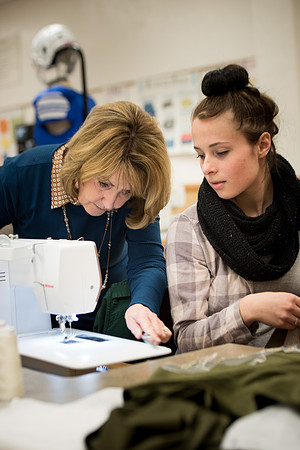 Genet Orme teaches Apparel Entrepreneurship to students on campus.