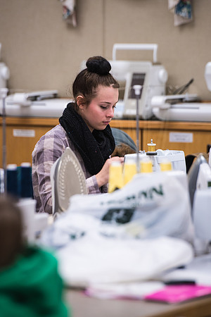 Genet Orme teaches Apparel Entrepreneurship to students on campus.