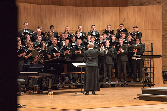 The Collegiate Singer, Concert Choir, and Baroque Ensemble join together for a Christmas Concert. 2017
