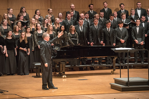The Collegiate Singer, Concert Choir, and Baroque Ensemble join together for a Christmas Concert. 2017