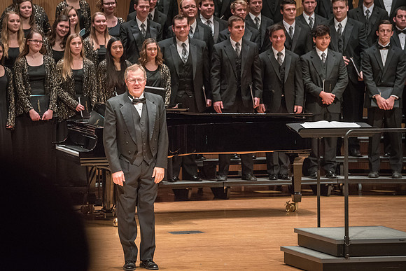 The Collegiate Singer, Concert Choir, and Baroque Ensemble join together for a Christmas Concert. 2017