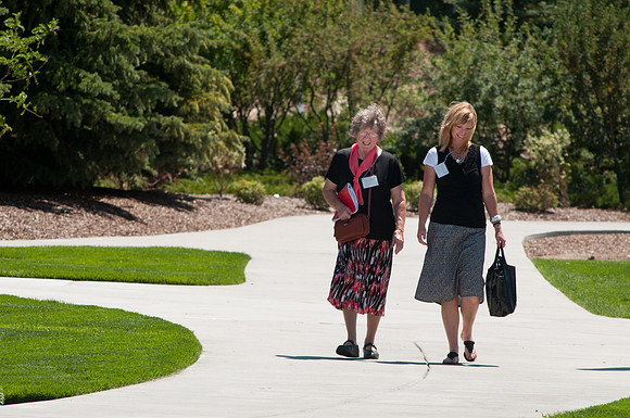 Education Week participants enjoying the beautiful BYU-Idaho campus.