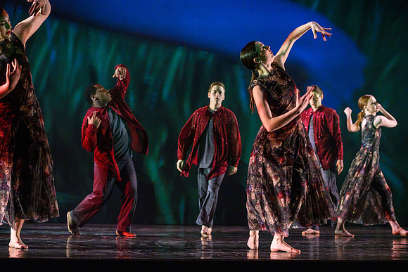 The Department of Theatre and Dance colorful Extravadance performance. Held in the Snow Drama Theatre.