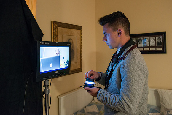 Adam Wickern is the I.T. Man for a video to help recruit Online Learning instructors.