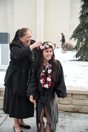 It's Graduation day and families have come to support their graduates.