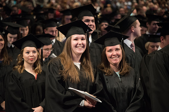 BYU-Idaho Processional Sisters are excited to graduate together.