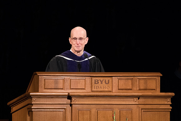 BYU-Idaho Graduation. Fall Semester. President Henry J. Eyring speaking at Commencement. Dec 2017