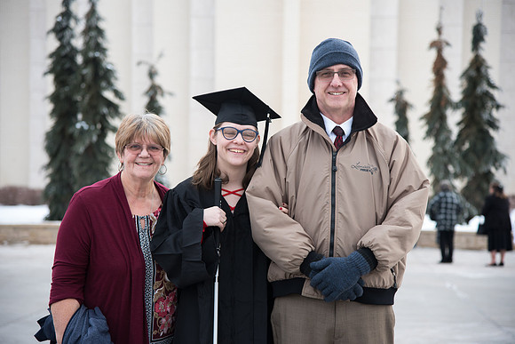 It's Graduation day and families have come to support their graduates.
