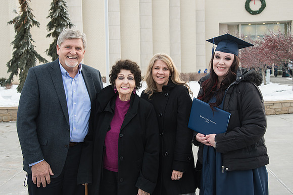 It's Graduation day and families have come to support their graduates.