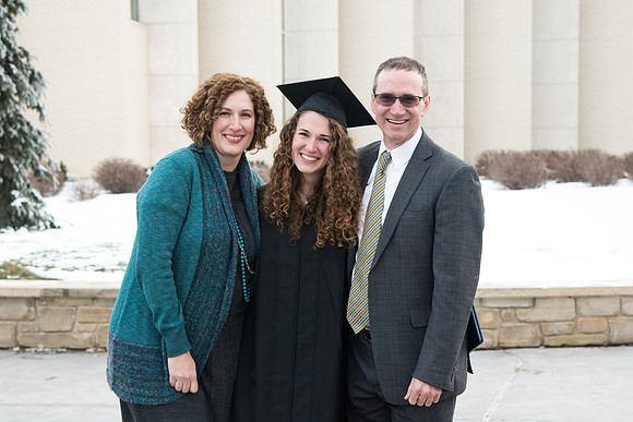 Graduate, Lana Strathearn, on Graduation Day with her family and loved ones.