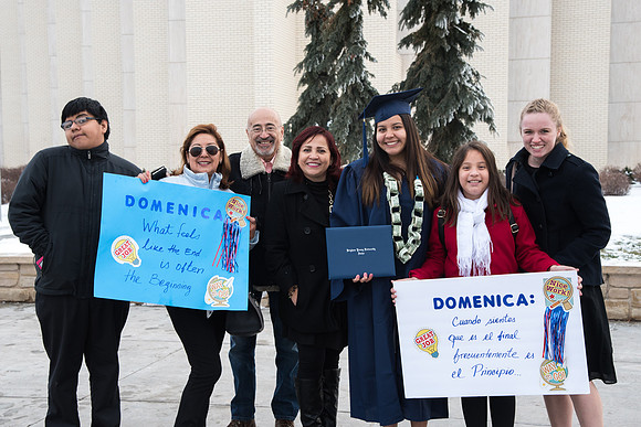 It's Graduation day and families have come to support their graduates.