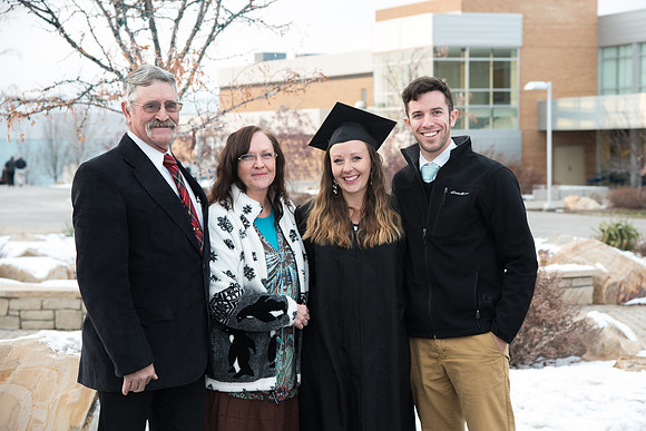 It's Graduation day and families have come to support their graduates.