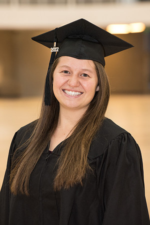 Graduate, Heather Yule, meets in the I-Center Courts for Processional.