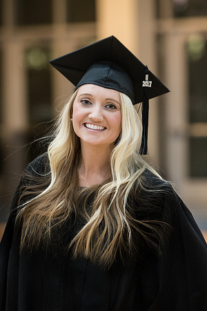 Graduates meet in the I-Center Courts for Processional.