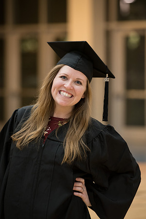 Graduate, Erika Hernandez, meets in the I-Center Courts for Processional.