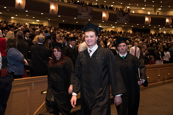 Students are excited for Commencement to begin.