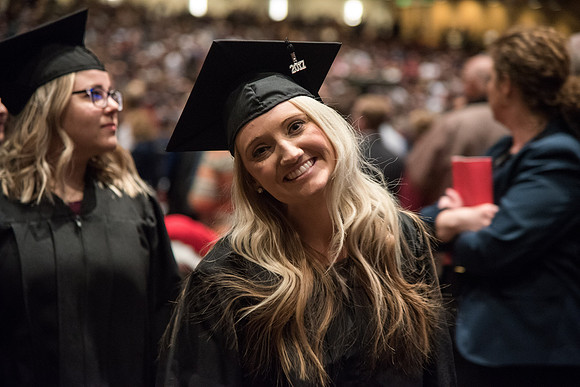 Students are excited for Commencement to begin.