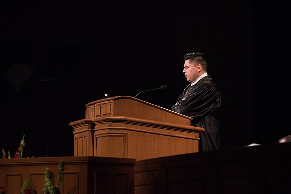 Israel Cerda Gonzales gives the Invocation.