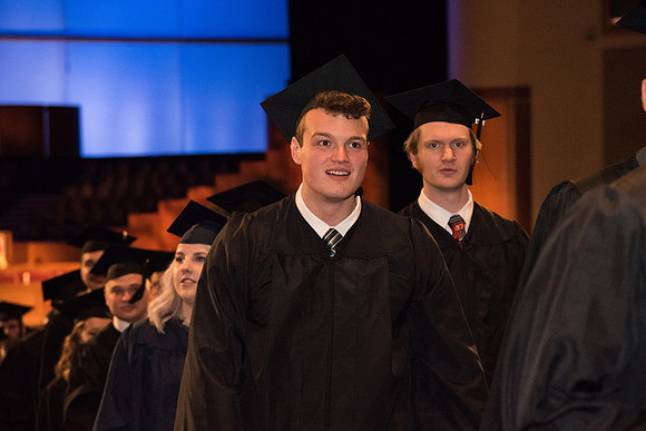 Graduates now exit the I-Center to meet with families for Convocation.