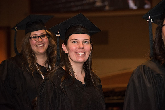 Graduates now exit the I-Center to meet with families for Convocation.
